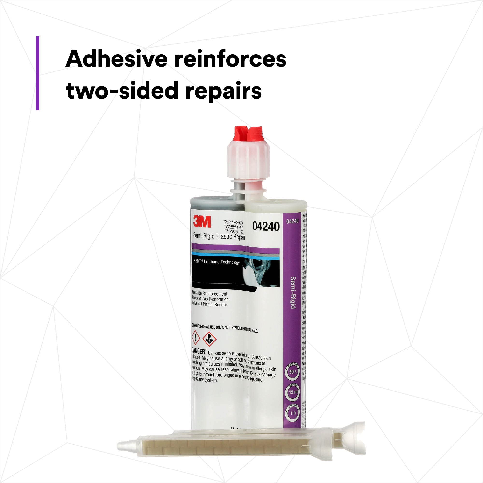 Amazon.com: 3M Semi-Rigid Plastic Repair 04240, Strong Adhesion
